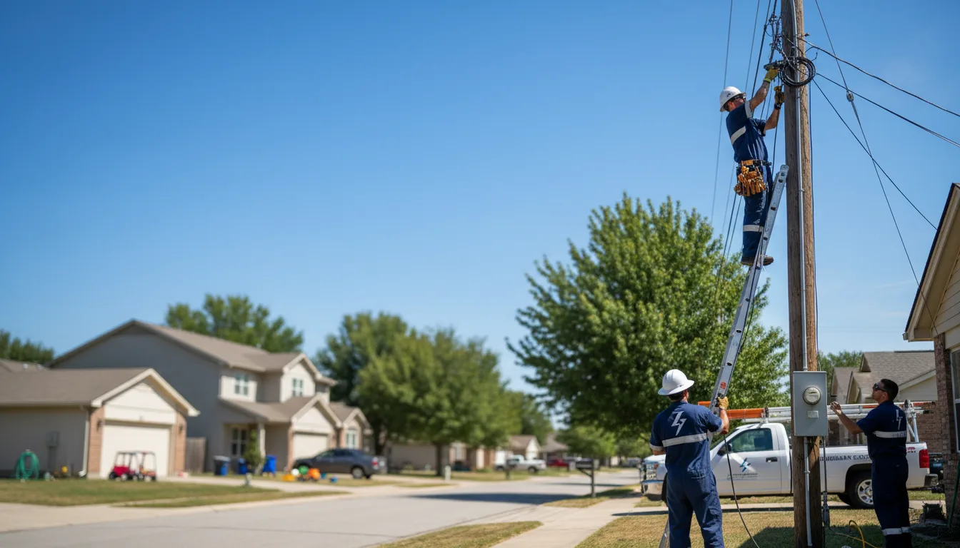 Residential electrician providing installation services in Huttig, AR